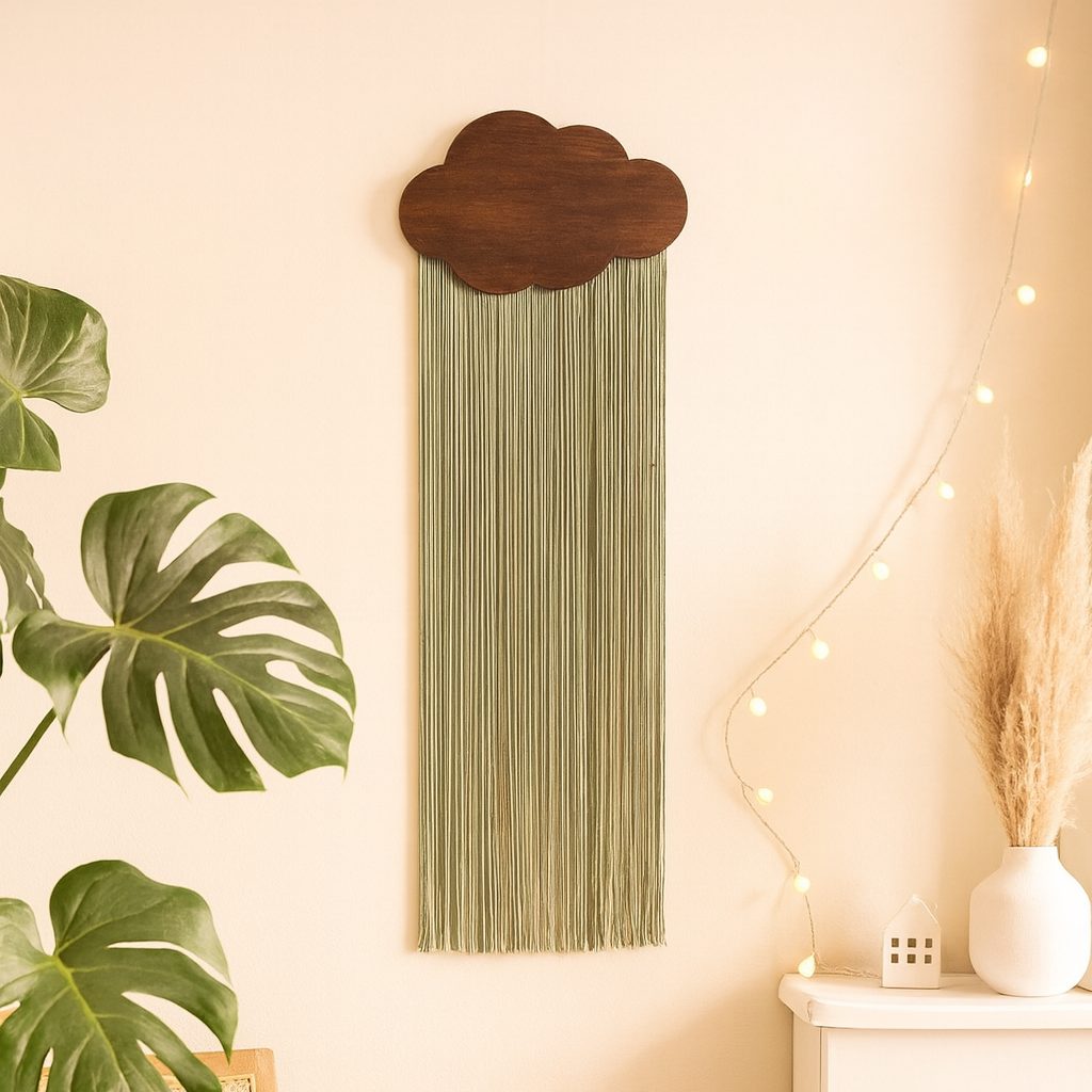 Nuage Macramé Étagère Murale Bohème-Déco Bohème