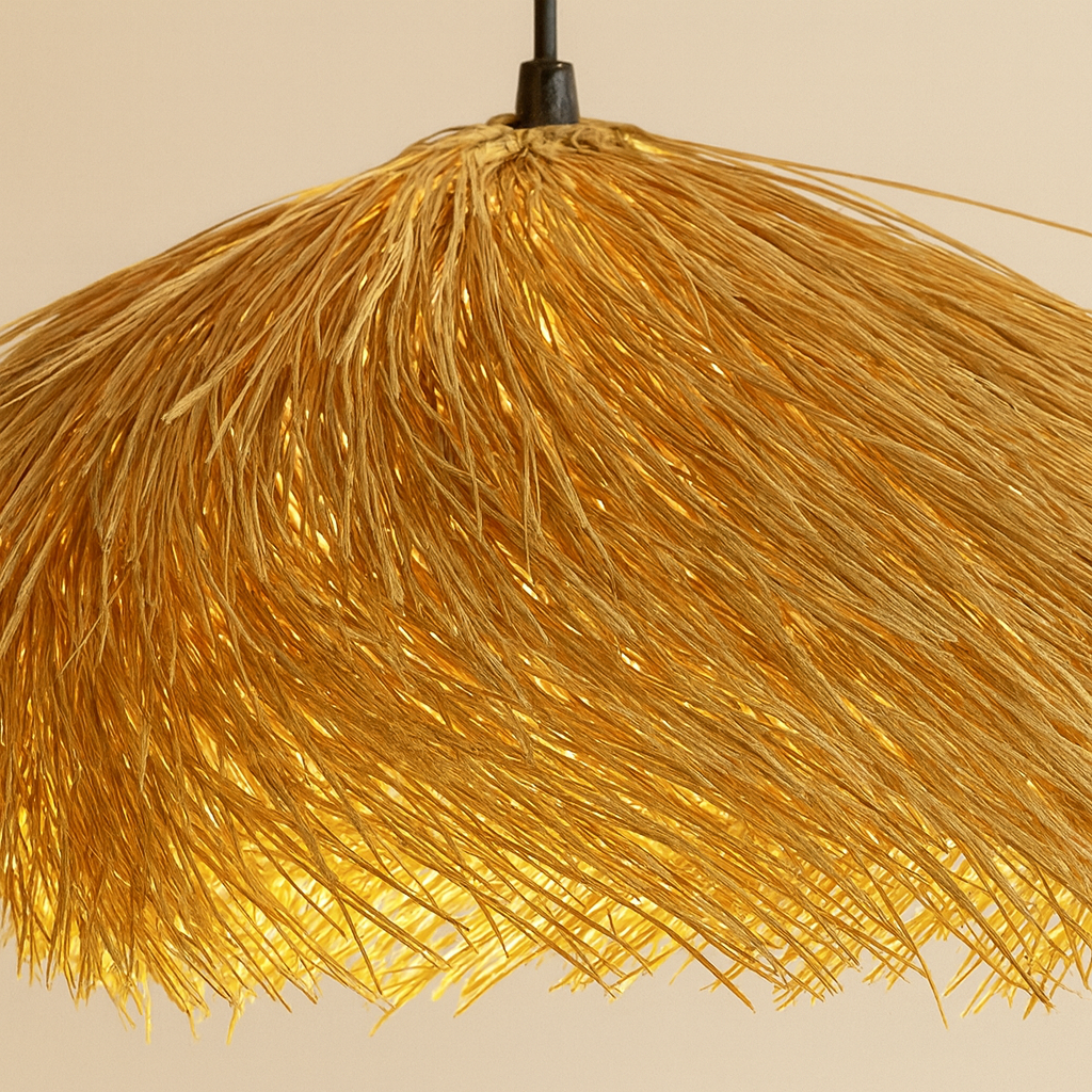 Suspension raphia nordique-Déco Bohème
