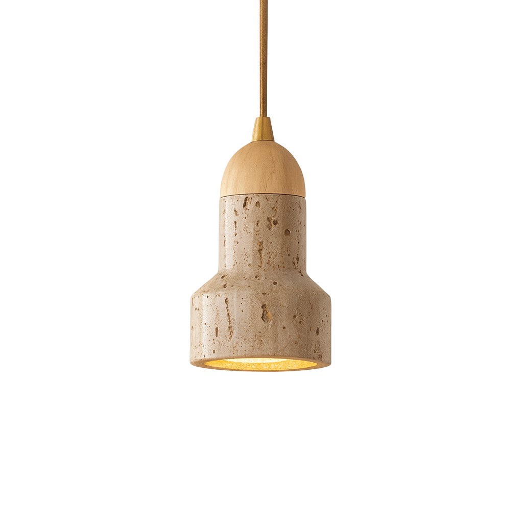 Suspension Minimaliste Bohème travertin jaune-Déco Bohème