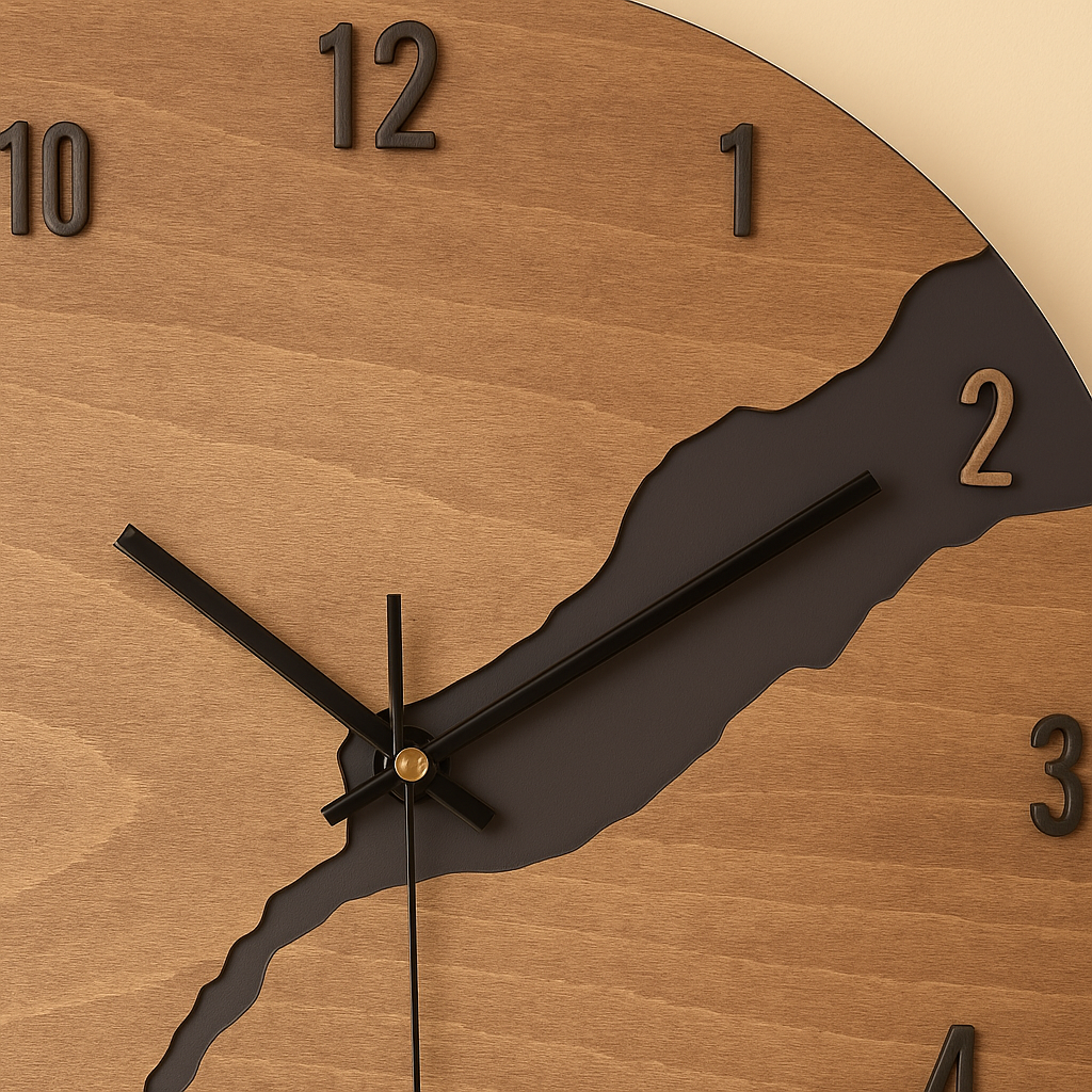 Horloge murale bois design bohème chic silencieuse-Déco Bohème