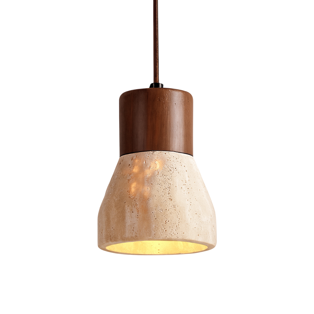 Suspension Sienna Travertin et Bois-Déco Bohème