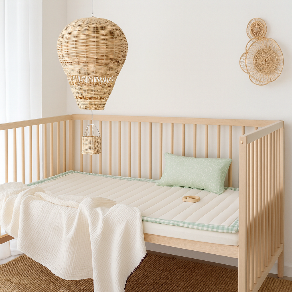 Suspension Enfant Montgolfière en Rotin