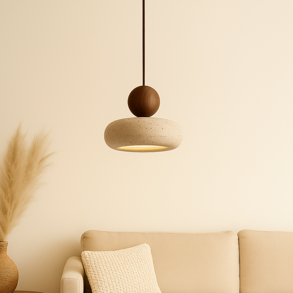 Suspension bohème chic en pierre-Déco Bohème