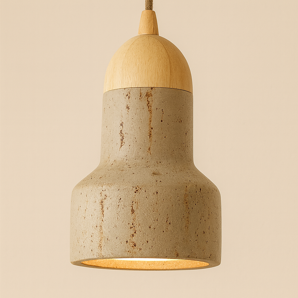 Suspension Minimaliste Bohème travertin jaune-Déco Bohème