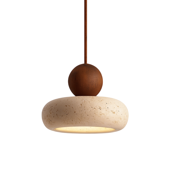 Suspension bohème chic en pierre