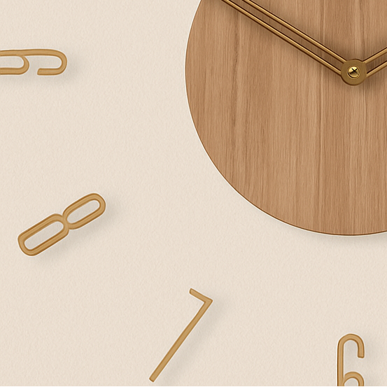 Horloge murale suspendue bois et acrylique silencieuse-Déco Bohème