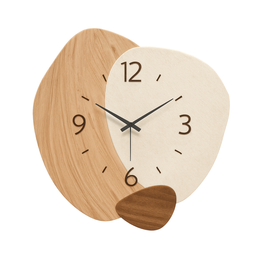 Horloge Murale LED Lumineuse Bohème Sans Perçage