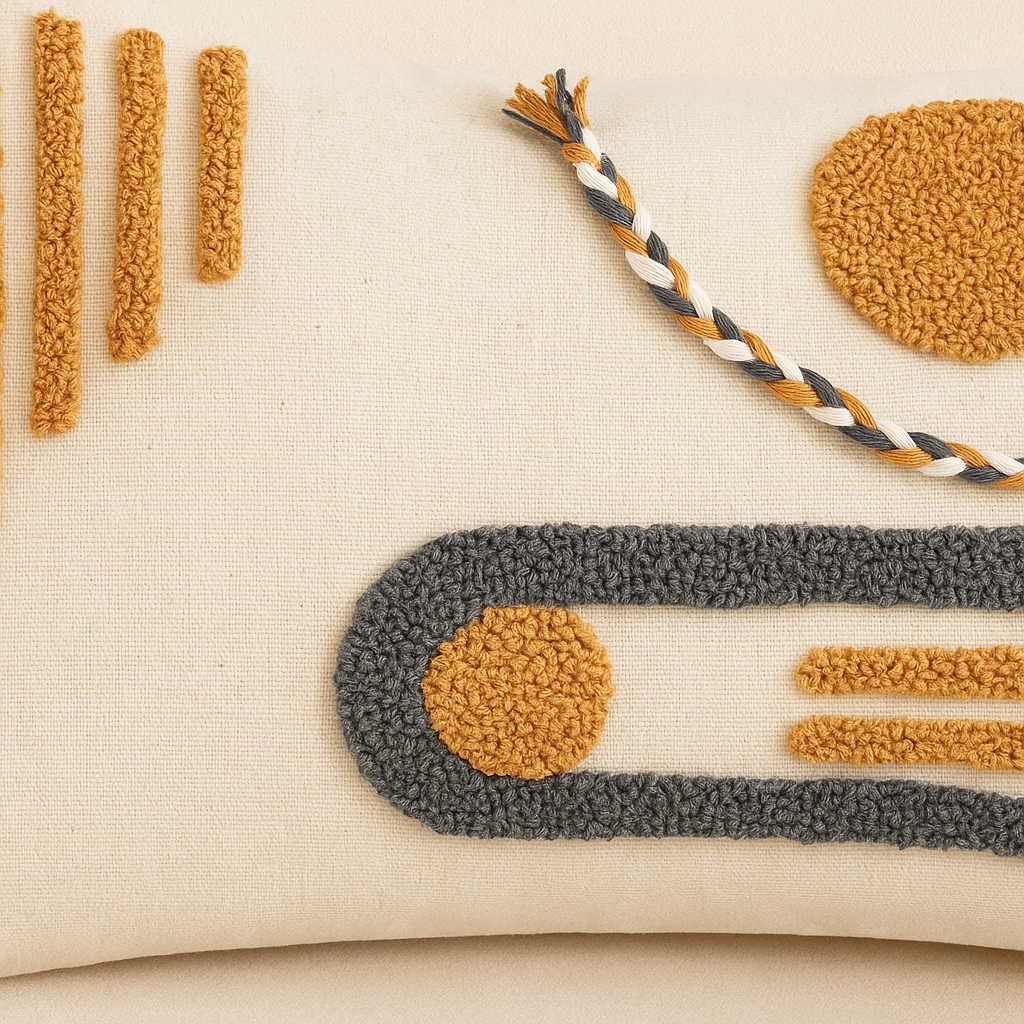 Housse de Coussin Bohème Rectangle Soleil Nomade-Déco Bohème