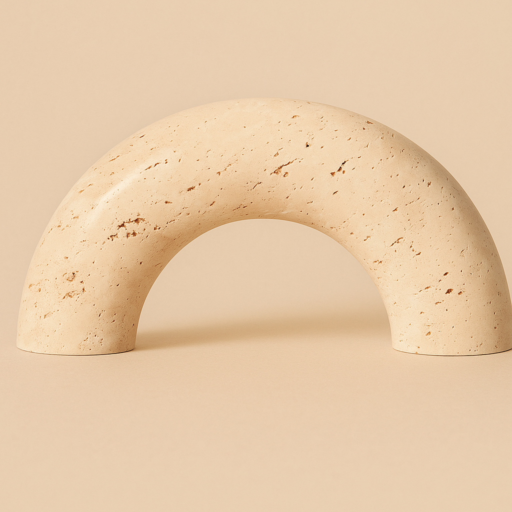 Arche décorative en marbre jaune-Déco Bohème