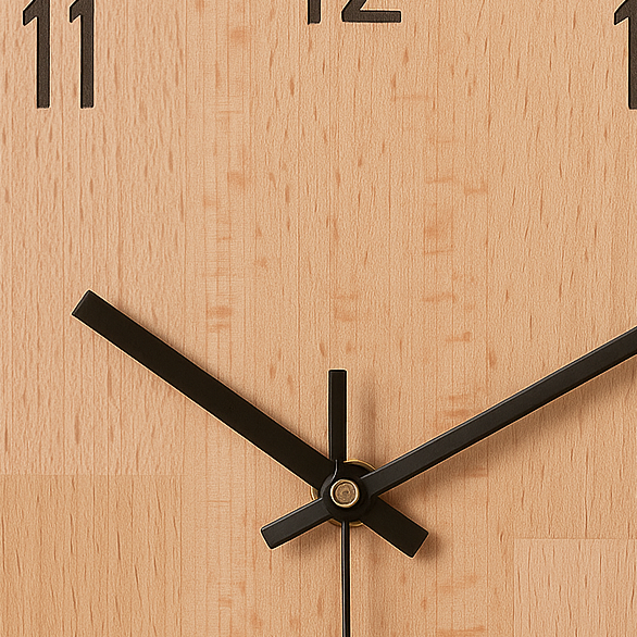 Horloge Murale Bois Design Américain Silencieuse