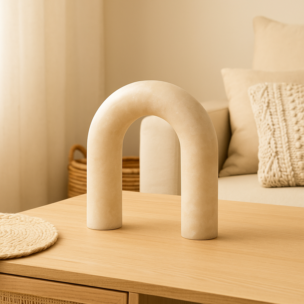 Sculpture Arche Géométrique Marbre-Déco Bohème