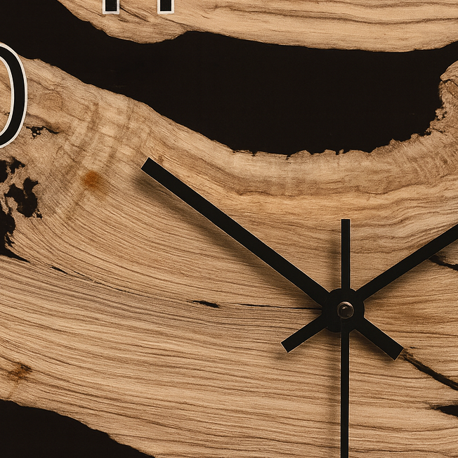 Horloge murale bois design bohème silencieuse