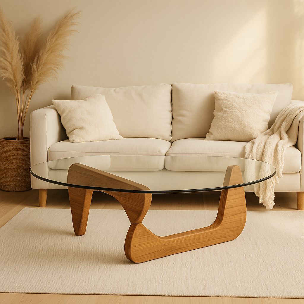 Table Basse Goutte d’Eau Bois Noyer-Déco Bohème