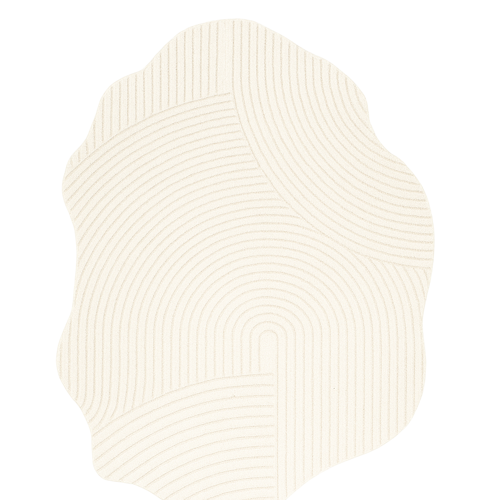 Tapis Salon Crème Irrégulier Doux Bohème Chic