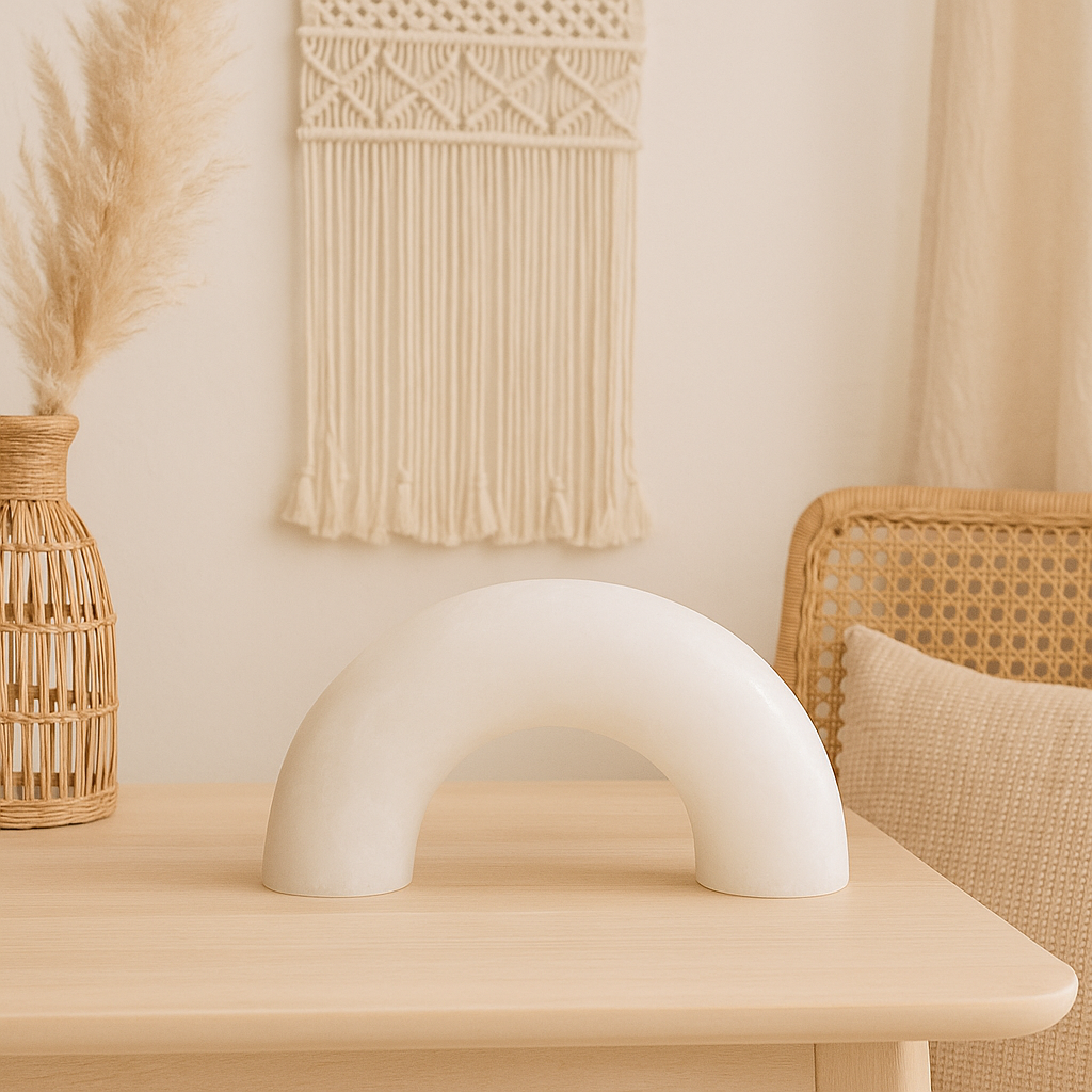 Sculpture Arche Géométrique Marbre Minimaliste-Déco Bohème