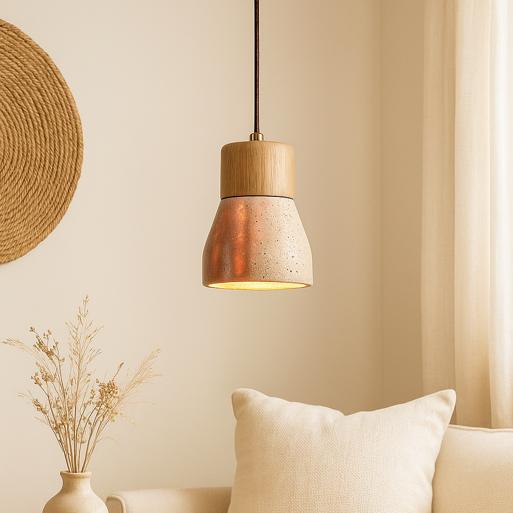 Suspension Travertin Jaune Bohème Chic-Déco Bohème