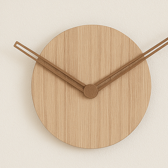 Horloge murale suspendue bois nordique quartz