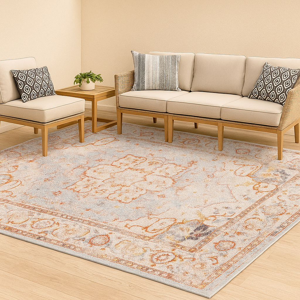 Tapis Salon Retro Grand Bohème Intérieur et Extérieur