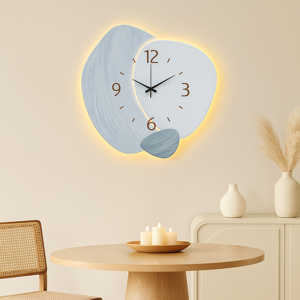 Horloge Murale LED Lumineuse Bohème Chic