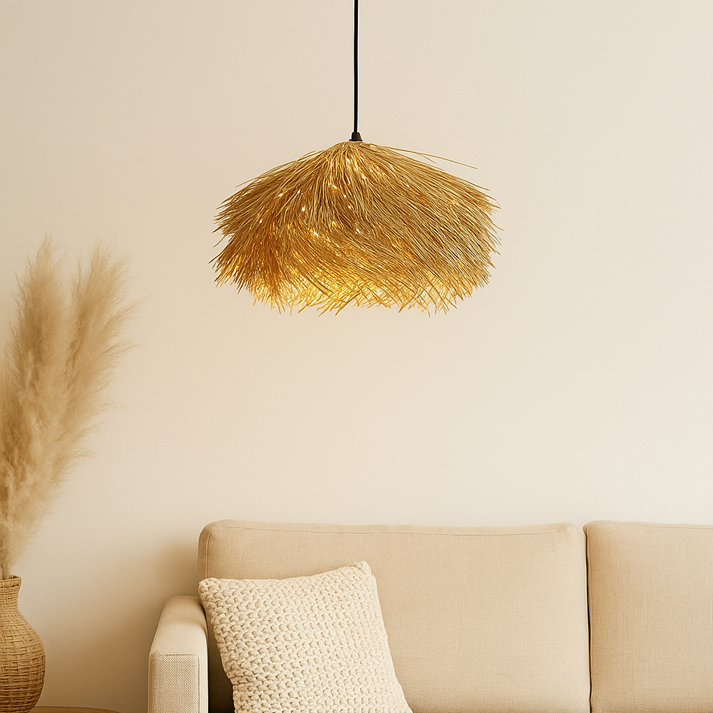 Suspension raphia nordique-Déco Bohème