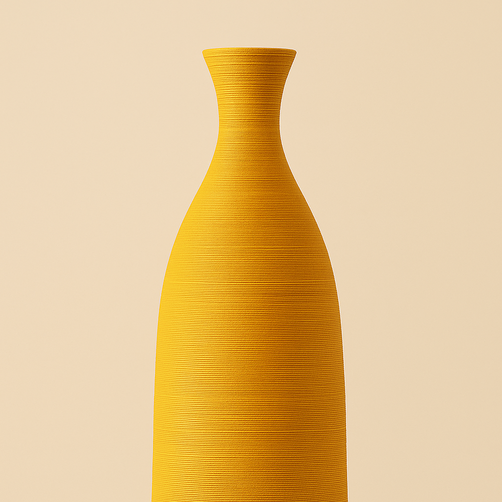 Vase en Céramique Bohème Chic Jaune Solaire
